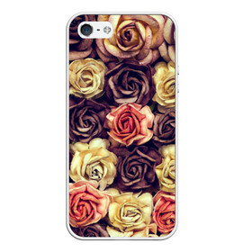 Чехол для iPhone 5/5S матовый с принтом Шоколадные розы в Кировске, Силикон | Область печати: задняя сторона чехла, без боковых панелей | бабушке | девочке | девушке | дочке | желтые цветы | женщине | маме | подруге | природа | розовые цветы | розы | сестре | теще | тюльпаны | цветы