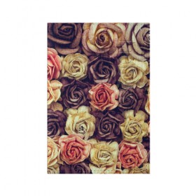 Обложка для паспорта матовая кожа с принтом Шоколадные розы в Кировске, натуральная матовая кожа | размер 19,3 х 13,7 см; прозрачные пластиковые крепления | бабушке | девочке | девушке | дочке | желтые цветы | женщине | маме | подруге | природа | розовые цветы | розы | сестре | теще | тюльпаны | цветы