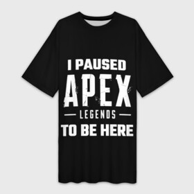 Платье-футболка 3D с принтом Apex Legends в Кировске,  |  | apex | apex legends | battle royale | br | games | new | titanfall | ttf | апекс легенд | бангалор | батл рояль | бладхаунд | игры | каустик | лайфлайн | мираж | рэйф | тайтанфол | титанфол