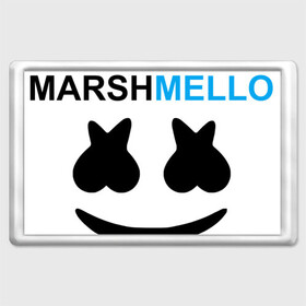 Магнит 45*70 с принтом Marshmello (MELLOGANG)  в Кировске, Пластик | Размер: 78*52 мм; Размер печати: 70*45 | Тематика изображения на принте: christopher comstock | dj | marshmello | mellogang | music | диджей | клубная музыка | клубняк | крис комсток | логотип | маршмеллоу | музыка