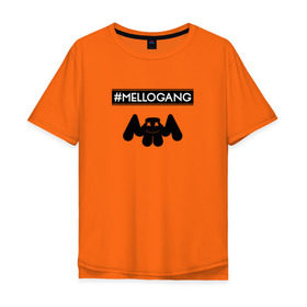 Мужская футболка хлопок Oversize с принтом MELLOGANG (MARSHMELLO) в Кировске, 100% хлопок | свободный крой, круглый ворот, “спинка” длиннее передней части | Тематика изображения на принте: 