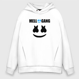 Мужское худи Oversize хлопок с принтом Marshmello (Mellogang) в Кировске, френч-терри — 70% хлопок, 30% полиэстер. Мягкий теплый начес внутри —100% хлопок | боковые карманы, эластичные манжеты и нижняя кромка, капюшон на магнитной кнопке | Тематика изображения на принте: christopher comstock | dj | logo | marshmello | music | диджей | клубная музыка | клубняк | крис комсток | логотип | маршмеллоу | музыка