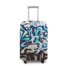Чехол для чемодана 3D с принтом Graffiti в Кировске, 86% полиэфир, 14% спандекс | двустороннее нанесение принта, прорези для ручек и колес | grafity | paint | street art | urban | город | граффити | искусство | кирпичи | краски | рисунки | стена | улицы | уличное искусство