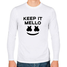 Мужской лонгслив хлопок с принтом KEEP IT MELLO (Marshmello) в Кировске, 100% хлопок |  | Тематика изображения на принте: christopher comstock | dj | keep it mello | marshmello | mello | music | диджей | клубная музыка | клубняк | крис комсток | логотип | маршмеллоу | музыка