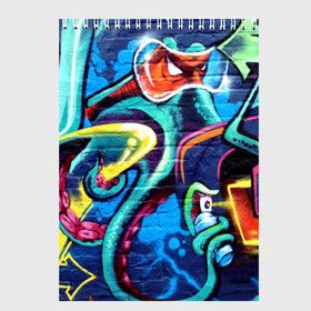 Скетчбук с принтом STREET FASHION в Кировске, 100% бумага
 | 48 листов, плотность листов — 100 г/м2, плотность картонной обложки — 250 г/м2. Листы скреплены сверху удобной пружинной спиралью | grafity | paint | street art | urban | город | граффити | искусство | кирпичи | краски | рисунки | стена | улицы | уличное искусство