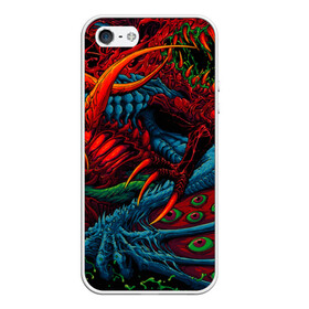 Чехол для iPhone 5/5S матовый с принтом CS GOHYPER BEAST в Кировске, Силикон | Область печати: задняя сторона чехла, без боковых панелей | awp | counter strike | cyber sport | game | hyper beast | skin | sport | авп | игры | скин | скоростной зверь