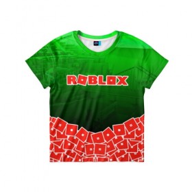 Детская футболка 3D с принтом ROBLOX в Кировске, 100% гипоаллергенный полиэфир | прямой крой, круглый вырез горловины, длина до линии бедер, чуть спущенное плечо, ткань немного тянется | Тематика изображения на принте: roblox | roblox com | roblox gaming | roblox simulator | роблокс | роблокс roblox.