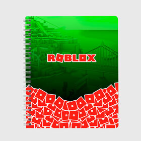 Тетрадь с принтом ROBLOX в Кировске, 100% бумага | 48 листов, плотность листов — 60 г/м2, плотность картонной обложки — 250 г/м2. Листы скреплены сбоку удобной пружинной спиралью. Уголки страниц и обложки скругленные. Цвет линий — светло-серый
 | roblox | roblox com | roblox gaming | roblox simulator | роблокс | роблокс roblox.