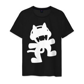 Мужская футболка хлопок с принтом Monstercat в Кировске, 100% хлопок | прямой крой, круглый вырез горловины, длина до линии бедер, слегка спущенное плечо. | monstercat | клуб | клубная музыка | кот | котенок | кошка | лейбл | монстар | монстар кет | монстер | музыка | танцевальная музыка | электронная | электронная музыка