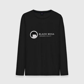 Мужской лонгслив хлопок с принтом Black mesa logo в Кировске, 100% хлопок |  | black mesa | black mesa logo | research facility
