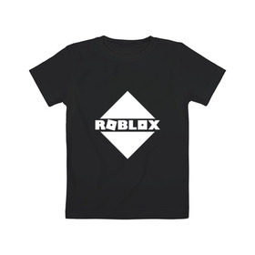 Детская футболка хлопок с принтом ROBLOX в Кировске, 100% хлопок | круглый вырез горловины, полуприлегающий силуэт, длина до линии бедер | roblox | roblox com | roblox gaming | roblox simulator | роблокс | роблокс roblox.