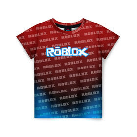 Детская футболка 3D с принтом ROBLOX в Кировске, 100% гипоаллергенный полиэфир | прямой крой, круглый вырез горловины, длина до линии бедер, чуть спущенное плечо, ткань немного тянется | Тематика изображения на принте: roblox | roblox com | roblox gaming | roblox simulator | роблокс | роблокс roblox.