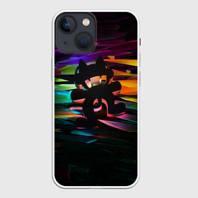 Чехол для iPhone 13 mini с принтом Monstercat в Кировске,  |  | monstercat | клуб | клубная музыка | кот | котенок | кошка | лейбл | монстар | монстар кет | монстер | музыка | танцевальная музыка | электронная | электронная музыка