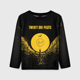 Детский лонгслив 3D с принтом TWENTY ONE PILOTS в Кировске, 100% полиэстер | длинные рукава, круглый вырез горловины, полуприлегающий силуэт
 | 21 | blurryface | one | pilots | trench | twenty | ван | дан | джозеф | джош | пайлотс | пилотс | рок | тайлер | твенти