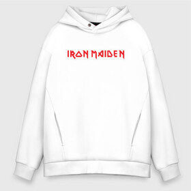 Мужское худи Oversize хлопок с принтом Iron Maiden в Кировске, френч-терри — 70% хлопок, 30% полиэстер. Мягкий теплый начес внутри —100% хлопок | боковые карманы, эластичные манжеты и нижняя кромка, капюшон на магнитной кнопке | heavy metal | iron maiden | metal | music