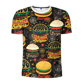 Мужская футболка 3D спортивная с принтом Гамбургеры в Кировске, 100% полиэстер с улучшенными характеристиками | приталенный силуэт, круглая горловина, широкие плечи, сужается к линии бедра | hamburgers | sandwic | булочка | бутерброды | быстрая | гамбургер | гамбургеры | геометрический | графика | еда | зелень | иллюстрация | картинка | кунжут | мода | мясо | надпись | орнамент | рисунок | свежий