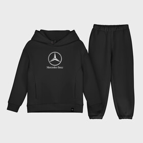 Детский костюм хлопок Oversize с принтом MERCEDES BENZ AMG | МЕРСЕДЕС в Кировске,  |  | amg | auto | mercedes | sport | авто | автомобиль | автомобильные | амг | бренд | марка | машины | мерседес | спорт