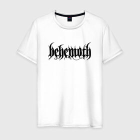 Мужская футболка хлопок с принтом Behemoth в Кировске, 100% хлопок | прямой крой, круглый вырез горловины, длина до линии бедер, слегка спущенное плечо. | Тематика изображения на принте: behemoth | black | blackened death