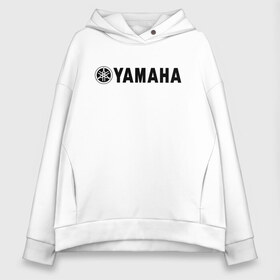 Женское худи Oversize хлопок с принтом YAMAHA в Кировске, френч-терри — 70% хлопок, 30% полиэстер. Мягкий теплый начес внутри —100% хлопок | боковые карманы, эластичные манжеты и нижняя кромка, капюшон на магнитной кнопке | bike | moto | motorcycle | r1 | r6 | yamaha | байк | мото | мотоциклы | ямаха