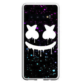 Чехол для Samsung Galaxy S10 с принтом MARSHMELLO Melt в Кировске, Силикон | Область печати: задняя сторона чехла, без боковых панелей | Тематика изображения на принте: marsh | marshmallow | marshmello | marshmelo | mello | music | smile | диджей | лого | маршмеллов | маршмеллоу | маршмеллу | маршмело | маршмелов | маршмелоу | музыка | музыкант | рожица | трэп | улыбка | хаус