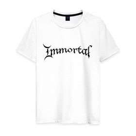 Мужская футболка хлопок с принтом Immortal в Кировске, 100% хлопок | прямой крой, круглый вырез горловины, длина до линии бедер, слегка спущенное плечо. | Тематика изображения на принте: 