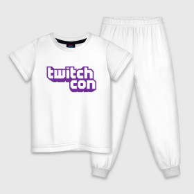 Детская пижама хлопок с принтом TwitchCon в Кировске, 100% хлопок |  брюки и футболка прямого кроя, без карманов, на брюках мягкая резинка на поясе и по низу штанин
 | Тематика изображения на принте: 