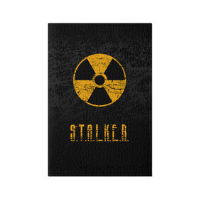 Обложка для паспорта матовая кожа с принтом S.T.A.L.K.E.R. в Кировске, натуральная матовая кожа | размер 19,3 х 13,7 см; прозрачные пластиковые крепления | anomaly | bandit | chernobyl | logo | pripyat | shadow of chernobyl | stalker | stalker 2 | zone | аномалия | бандиты | зона | лого | меченый | припять | сталкер | сталкер 2 | тени чернобыля | чернобыль | чистое небо