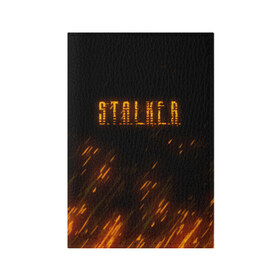 Обложка для паспорта матовая кожа с принтом S.T.A.L.K.E.R. в Кировске, натуральная матовая кожа | размер 19,3 х 13,7 см; прозрачные пластиковые крепления | Тематика изображения на принте: anomaly | bandit | chernobyl | logo | pripyat | shadow of chernobyl | stalker | stalker 2 | zone | аномалия | бандиты | зона | лого | меченый | припять | сталкер | сталкер 2 | тени чернобыля | чернобыль | чистое небо
