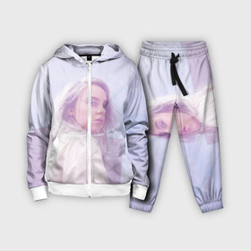 Детский костюм 3D с принтом Pink Billie Eilish в Кировске,  |  | Тематика изображения на принте: billie eilish | lovely | music | ocean eyes | pop | билли айлиш | девушка | музыка | океан | поп | эйлиш | элиш