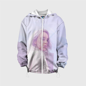 Детская куртка 3D с принтом Pink Billie Eilish в Кировске, 100% полиэстер | застежка — молния, подол и капюшон оформлены резинкой с фиксаторами, по бокам — два кармана без застежек, один потайной карман на груди, плотность верхнего слоя — 90 г/м2; плотность флисового подклада — 260 г/м2 | Тематика изображения на принте: billie eilish | lovely | music | ocean eyes | pop | билли айлиш | девушка | музыка | океан | поп | эйлиш | элиш