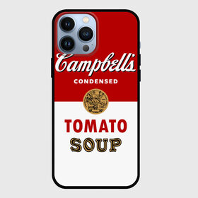 Чехол для iPhone 13 Pro Max с принтом Банка с супом Кэмпбелл в Кировске,  |  | campbell’s soup | pop art | popart | арт | банка с супом кэмпбелл | банки с супом кэмпбелл | большая банка супа кэмпбелл с открывашкой | поп арт | суп кэмпбелл | энди уорхол