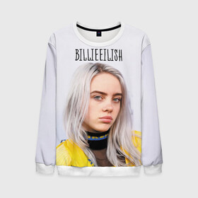 Мужской свитшот 3D с принтом BillieEilish в Кировске, 100% полиэстер с мягким внутренним слоем | круглый вырез горловины, мягкая резинка на манжетах и поясе, свободная посадка по фигуре | Тематика изображения на принте: billie eilish | lovely | music | ocean eyes | pop | билли айлиш | девушка | музыка | океан | поп | эйлиш | элиш