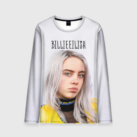 Мужской лонгслив 3D с принтом BillieEilish в Кировске, 100% полиэстер | длинные рукава, круглый вырез горловины, полуприлегающий силуэт | billie eilish | lovely | music | ocean eyes | pop | билли айлиш | девушка | музыка | океан | поп | эйлиш | элиш