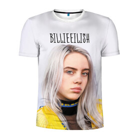 Мужская футболка 3D спортивная с принтом BillieEilish в Кировске, 100% полиэстер с улучшенными характеристиками | приталенный силуэт, круглая горловина, широкие плечи, сужается к линии бедра | Тематика изображения на принте: billie eilish | lovely | music | ocean eyes | pop | билли айлиш | девушка | музыка | океан | поп | эйлиш | элиш