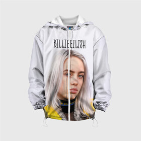 Детская куртка 3D с принтом BillieEilish в Кировске, 100% полиэстер | застежка — молния, подол и капюшон оформлены резинкой с фиксаторами, по бокам — два кармана без застежек, один потайной карман на груди, плотность верхнего слоя — 90 г/м2; плотность флисового подклада — 260 г/м2 | Тематика изображения на принте: billie eilish | lovely | music | ocean eyes | pop | билли айлиш | девушка | музыка | океан | поп | эйлиш | элиш