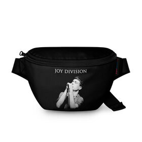 Поясная сумка 3D с принтом Joy Division в Кировске, 100% полиэстер | плотная ткань, ремень с регулируемой длиной, внутри несколько карманов для мелочей, основное отделение и карман с обратной стороны сумки застегиваются на молнию | Тематика изображения на принте: ian curtis | joy division | joy division unknown pleasures | love will tear us apart | группы | иэн кёртис | пост панк | рок