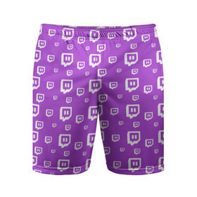 Мужские шорты 3D спортивные с принтом Twitch в Кировске,  |  | game | gamer | logo | pattern | twitch | twitties | игры | логотип | паттерн | стрим | твитч | текстура