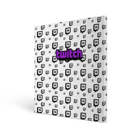 Холст квадратный с принтом Twitch в Кировске, 100% ПВХ |  | game | gamer | logo | pattern | twitch | twitties | игры | логотип | паттерн | стрим | твитч | текстура
