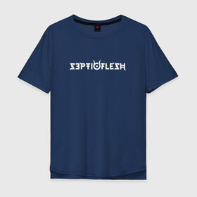 Мужская футболка хлопок Oversize с принтом Septicflesh в Кировске, 100% хлопок | свободный крой, круглый ворот, “спинка” длиннее передней части | 