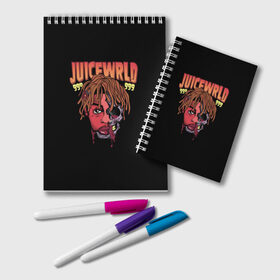 Блокнот с принтом Juice WRLD в Кировске, 100% бумага | 48 листов, плотность листов — 60 г/м2, плотность картонной обложки — 250 г/м2. Листы скреплены удобной пружинной спиралью. Цвет линий — светло-серый
 | dreams | jucie | juice | lucid | rap | world | wrld | американский | ворлд | врлд | джус | реп | репер | рэп | рэпер