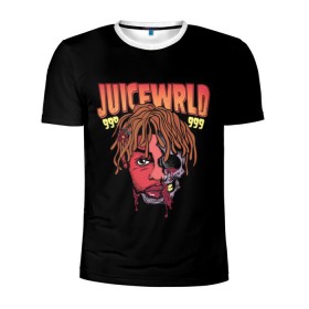 Мужская футболка 3D спортивная с принтом Juice WRLD в Кировске, 100% полиэстер с улучшенными характеристиками | приталенный силуэт, круглая горловина, широкие плечи, сужается к линии бедра | dreams | jucie | juice | lucid | rap | world | wrld | американский | ворлд | врлд | джус | реп | репер | рэп | рэпер