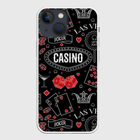 Чехол для iPhone 13 mini с принтом Казино в Кировске,  |  | casi | азарт | америка | белый | город | графика | давай | игра | играть | игрок | иллюстрация | искусство | казино | картинка | карты | корона | красный | кубики | лас вегас | масти | мода | орнамент | покер