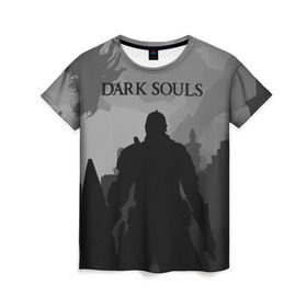 Женская футболка 3D с принтом Dark Souls в Кировске, 100% полиэфир ( синтетическое хлопкоподобное полотно) | прямой крой, круглый вырез горловины, длина до линии бедер | dark souls | games | praise the sun | игры | компьютерные игры | рыцарь | тёмные души