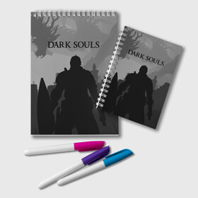 Блокнот с принтом Dark Souls в Кировске, 100% бумага | 48 листов, плотность листов — 60 г/м2, плотность картонной обложки — 250 г/м2. Листы скреплены удобной пружинной спиралью. Цвет линий — светло-серый
 | Тематика изображения на принте: dark souls | games | praise the sun | игры | компьютерные игры | рыцарь | тёмные души