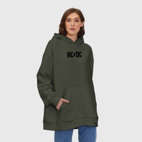 Худи SuperOversize хлопок с принтом AC/DC в Кировске, 70% хлопок, 30% полиэстер, мягкий начес внутри | карман-кенгуру, эластичная резинка на манжетах и по нижней кромке, двухслойный капюшон
 | ac dc | blues rock | hard rock