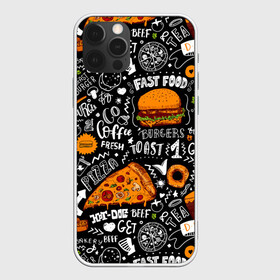 Чехол для iPhone 12 Pro Max с принтом Fast food в Кировске, Силикон |  | fast | food | hambu | булочка | бутерброды | быстрое | гамбургеры | графика | еда | зелень | иллюстрация | картинка | кунжут | мода | мясо | надпись | орнамент | питание | пицца | пончики | рисунок | свежий