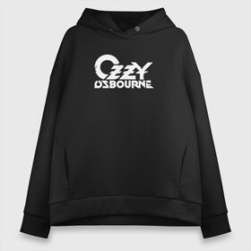 Женское худи Oversize хлопок с принтом Ozzy Osbourne в Кировске, френч-терри — 70% хлопок, 30% полиэстер. Мягкий теплый начес внутри —100% хлопок | боковые карманы, эластичные манжеты и нижняя кромка, капюшон на магнитной кнопке | heavy | ozzy osbourne