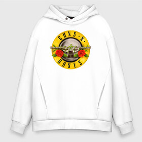 Мужское худи Oversize хлопок с принтом Guns N Roses в Кировске, френч-терри — 70% хлопок, 30% полиэстер. Мягкий теплый начес внутри —100% хлопок | боковые карманы, эластичные манжеты и нижняя кромка, капюшон на магнитной кнопке | Тематика изображения на принте: guns n roses | hard rock