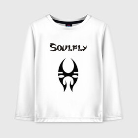 Детский лонгслив хлопок с принтом Soulfly в Кировске, 100% хлопок | круглый вырез горловины, полуприлегающий силуэт, длина до линии бедер | Тематика изображения на принте: groove thrash | nu | soulfly