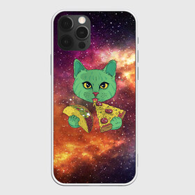 Чехол для iPhone 12 Pro Max с принтом Космический Кот в Кировске, Силикон |  | cat | cosmic | galaxy | pizza | taco | в космосе | галактика | космос | кот | коты | пицца | тако